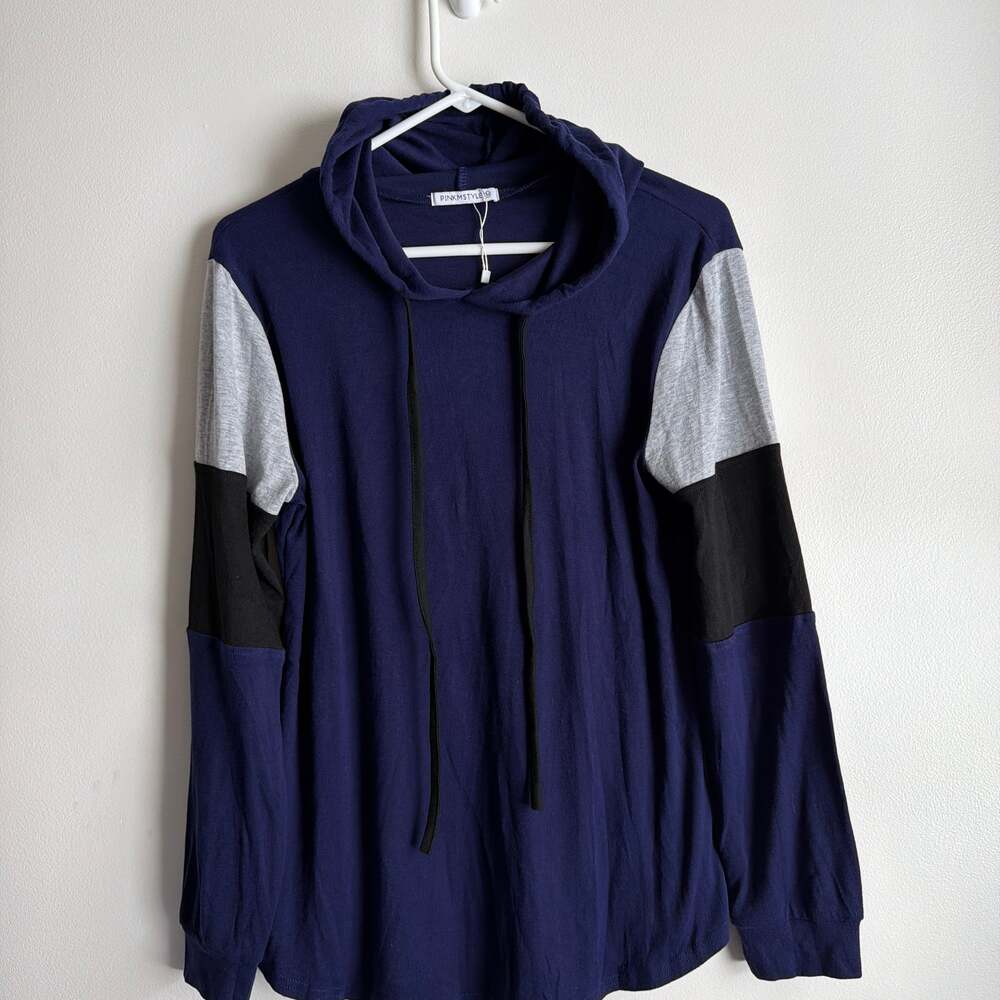 Pinkmysty Colorblock Drawstring Pullover Hoodie